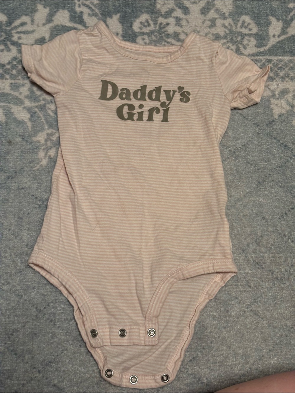 Daddy's Girl Pink Stripe Onesie Bodysuit